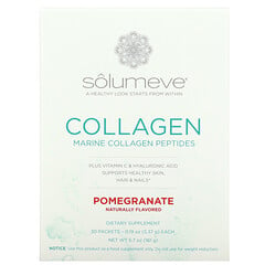 Solumeve, Collagen Peptides Plus Vitamin C & Hyaluronic Acid, Pomegranate, 30 Packets, 0.19 oz (5.37 g) Each