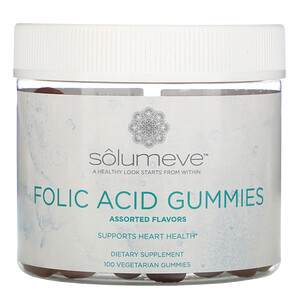 Отзывы о Solumeve, Folic Acid Gummies, Gelatin Free, Assorted Flavors, 100 Vegetarian Gummies