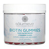 Solumeve, Biotin Gummies, Gelatin Free, Strawberry Flavor, 5,000 mcg, 100 Vegetarian Gummies