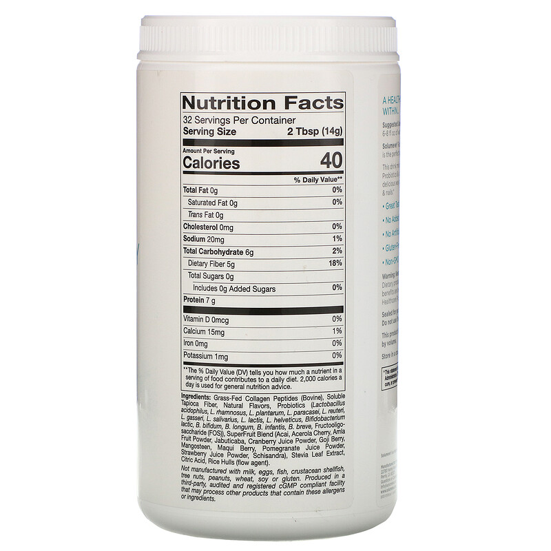 Solumeve, Radiant Beauty, Grass-Fed Collagen, Probiotics & Superfruits ...
