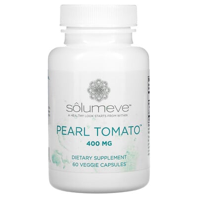 Solumeve Pearl Tomato, добавка для здоровья кожи, 400 мг, 60 растительных капсул