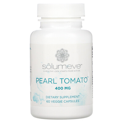 

Solumeve Pearl Tomato, добавка для здоровья кожи, 400 мг, 60 растительных капсул