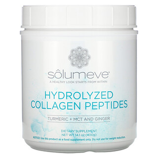 Solumeve, Hydrolyzed Collagen Peptides with Turmeric, 14 oz (400 g)
