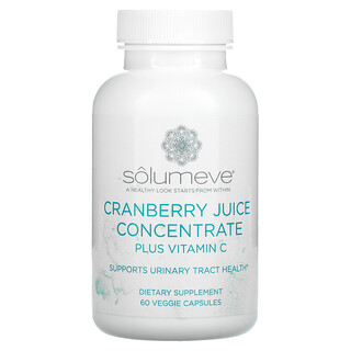 Solumeve, Cranberry Juice Concentrate plus Vitamin C, Cranberry-Saftkonzentrat plus Vitamin C, 60 pflanzliche Kapseln
