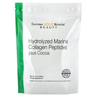 California Gold Nutrition, 含可可的水解海洋胶原蛋白肽，7.3 盎司（206 克）