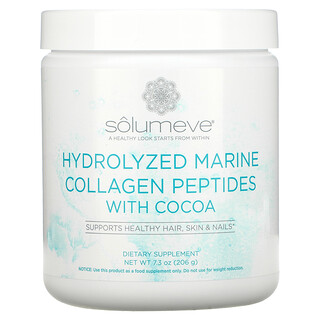 Solumeve, Hydrolyzed Marine Collagen Peptides with Cocoa, 7.3 oz (206 g)