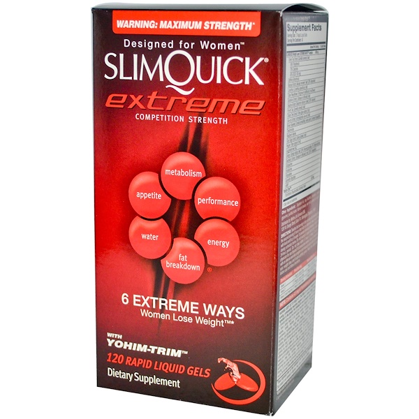 SlimQuick, Extreme with Yohim-Trim, Designed for Women, 120 Rapid Liquid Gels (Discontinued Item) 