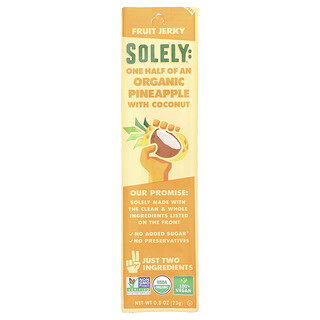 Solely, Frutas Desidratadas, Abacaxi Orgânico com Coco, 23 g (0,8 oz)