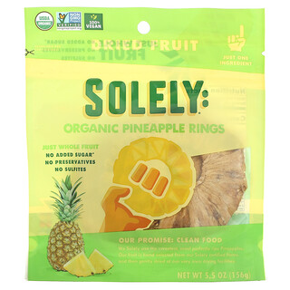 Solely, Кольца из органического ананаса, 156 г (5,5 унции)