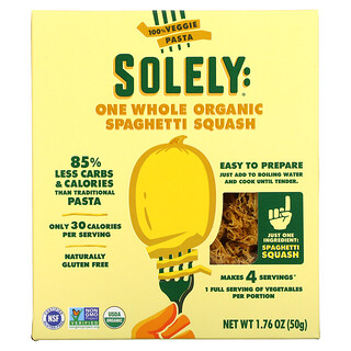 Solely, One Whole Organic Spaghetti Squash, 1.76 oz (50 g)
