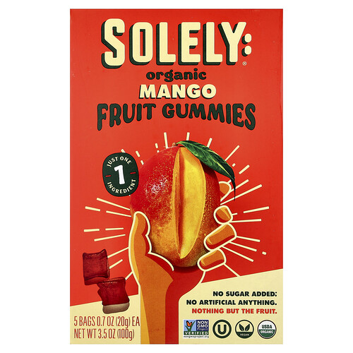 Solely Organic Mango Whole Fruit Gummies, 5 ct, 3.5 oz - 0.7 oz | CVS