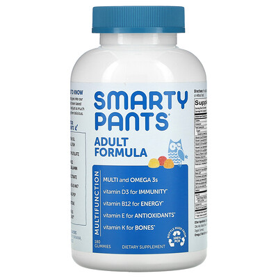 

SmartyPants Adult Formula, Lemon, Strawberry Banana, and Orange, 180 Gummies