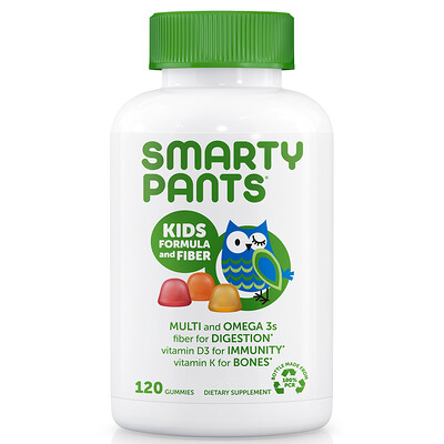 SmartyPants Комплекс для детей с клетчаткой, 120 жевательных таблеток