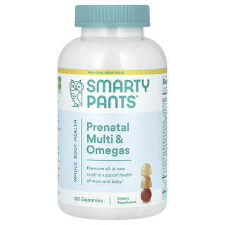 SmartyPants, Fórmula Pré-natal, Banana, Limão, Laranja e Morango, 120 Balas de Goma