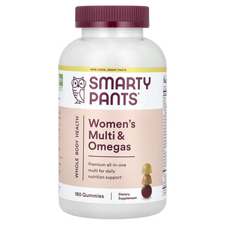 SmartyPants, Gomas de Ômegas e Multivitamínicos para Mulheres, Creme de Mirtilo, Laranja e Limão, 180 Gomas