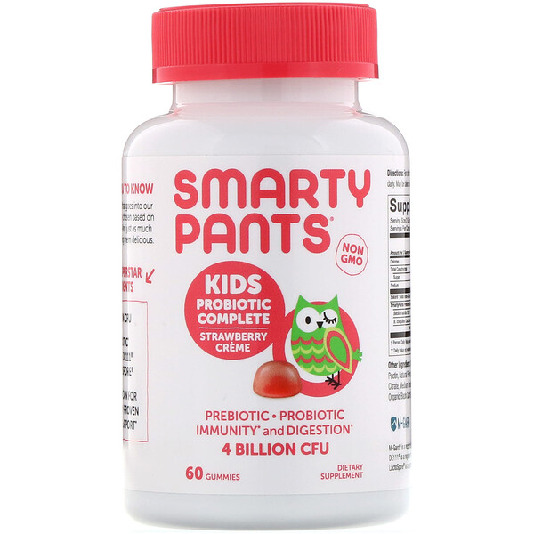 SmartyPants, Kids Probiotic Complete, Probiotika für Kinder, Erdbeere, 60 Fruchtgummis