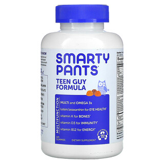 SmartyPants, Fórmula para adolescentes varones, Lima limón, cereza y naranja, 120 gomitas