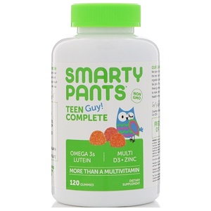 SmartyPants, Teen Guy! Compete, More Than A Multivitamin, 120 Gummies
