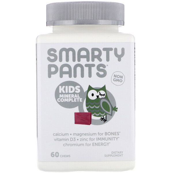 SmartyPants, Минеральный комплекс для детей, мультиминеральный, ягодный микс, 60 мягких жевательных таблеток