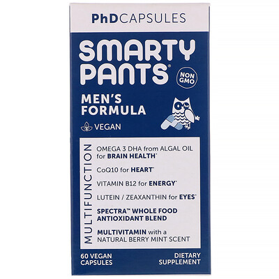 SmartyPants PhD Capsules, формула для мужчин, 60 растительных капсул