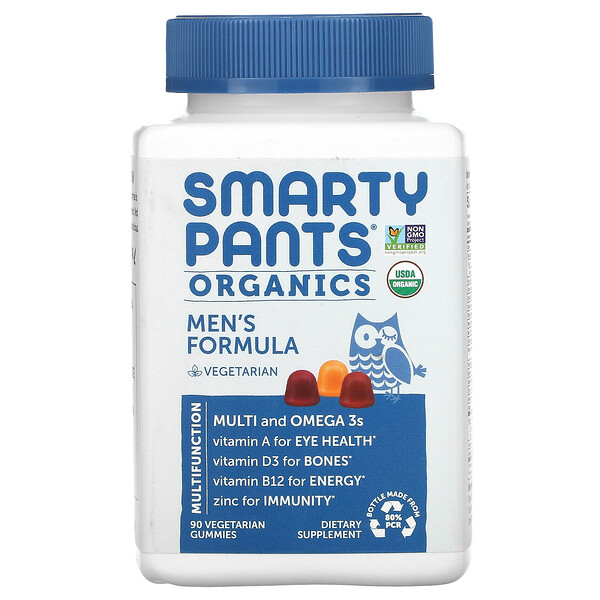 SmartyPants, Organic, Men's Complete, Nährstoffe für Männer, 90 vegetarische Fruchtgummis
