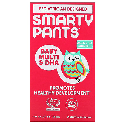 SmartyPants Baby Multivitamin & DHA Drops, 1 fl oz (30 mL)