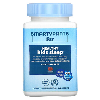 SmartyPants Healthy Kids Sleep, 4+ Years, Cherry, 28 Gummies