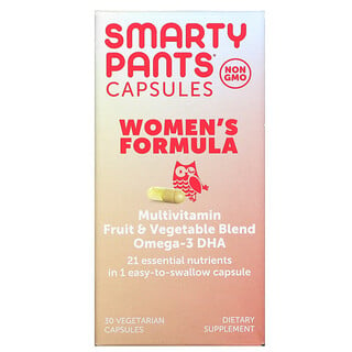 SmartyPants, Мультивитамины для женщин, 30 вегетарианских капсул