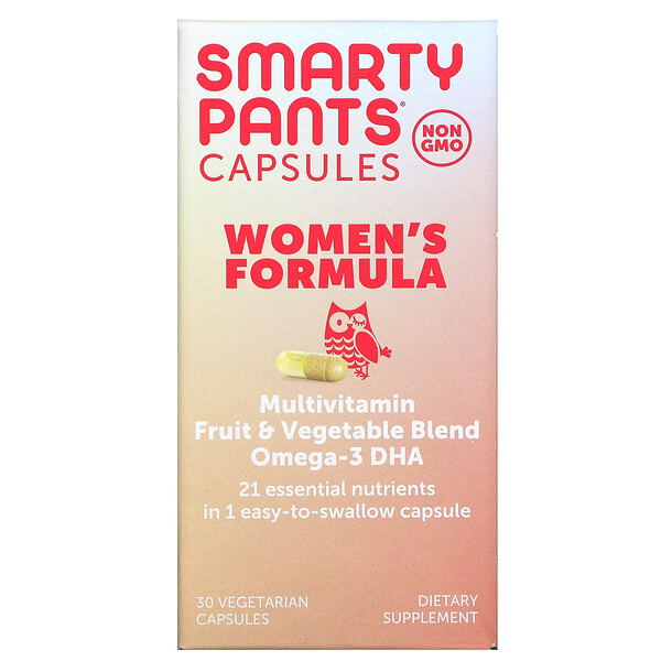 SmartyPants, 女性多维生素配方，30 粒素食胶囊