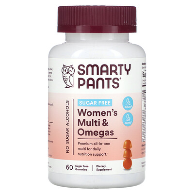 Photos - Vitamins & Minerals SmartyPants , Women's Multi & Omegas, Sugar Free, Orange, 60 Gummies SMA-02379 