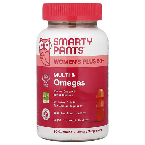 SmartyPants Women's Plus 50+ Multi & Omegas 90 gominolas