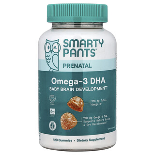 SmartyPants, Pré-natal, Ômega-3 DHA, Laranja e Limão, 120 Gomas