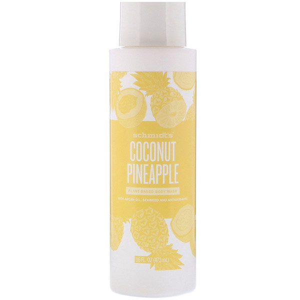Schmidt's‏, Plant-Based Body Wash, Coconut Pineapple, 16 fl oz (473 ml)