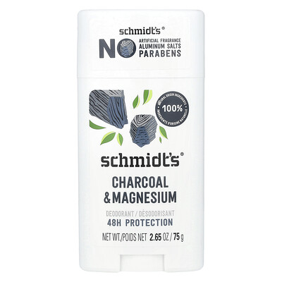 Schmidt's  Deodorant  Charcoal & Magnesium  2.65 oz (75 g)