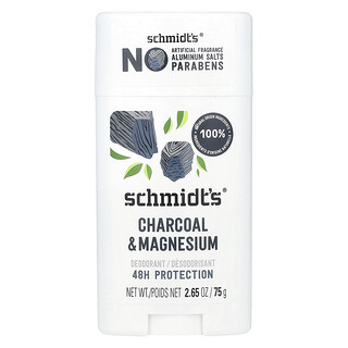 Schmidt's, Deodorant、チャコール＆マグネシウム、75g（2.65オンス）