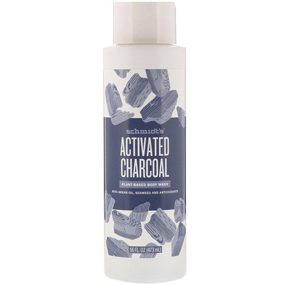 Schmidt's Plant-Based Body Wash, Activated Charcoal, 16 fl oz (473 ml)