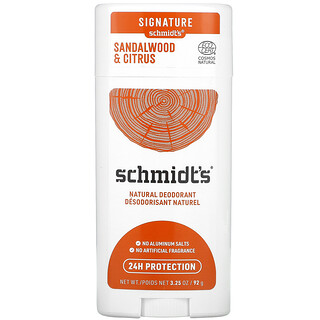 Schmidt's, Натуральный дезодорант, сандаловое дерево и цитрусовые, 3,25 унции (92 г)