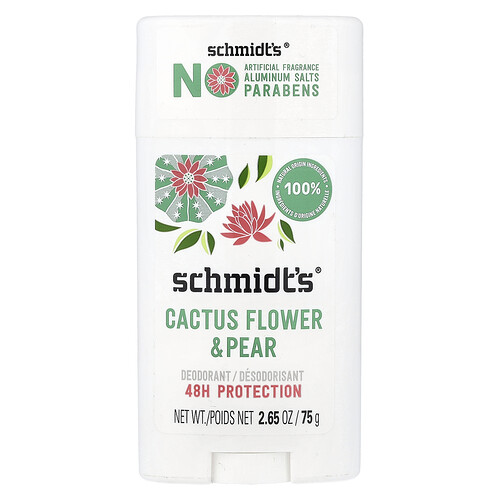Schmidt's Deodorant, Cactus Flower & Pear, 2.65 oz (75 g)