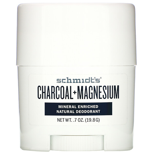 Schmidt's‏, Natural Deodorant, Charcoal+Magnesium, .7 oz (19.8 g)