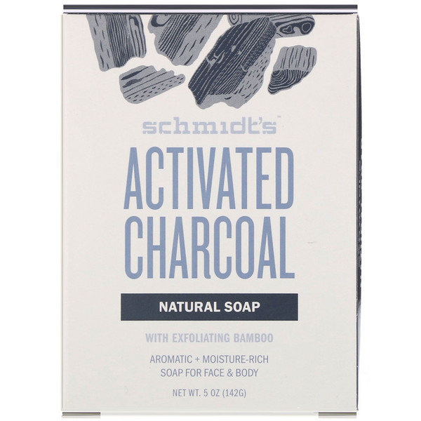 Schmidt's‏, Natural Soap for Face & Body, Activated Charcoal, 5 oz (142 g)