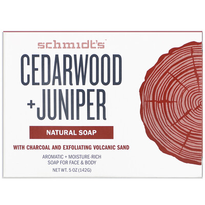 

Schmidt's Natural Soap, Cedarwood +Juniper, 5 oz (142 g)
