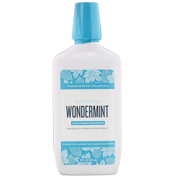 Schmidt's‏, Plant-Powered Mouthwash, Wondermint, 16 fl oz (473 ml)