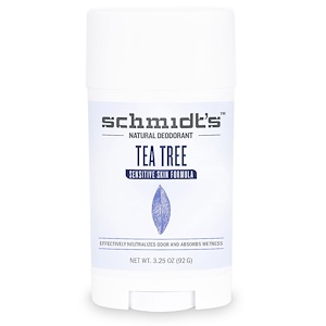 Schmidt's Natural Deodorant, Формула для чувствительной кожи, чайное дерево, 3,25 унции (92 г)