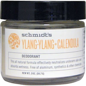 Schmidt's Natural Deodorant, Иланг-иланг + календула, 2 унции (56,7 г)