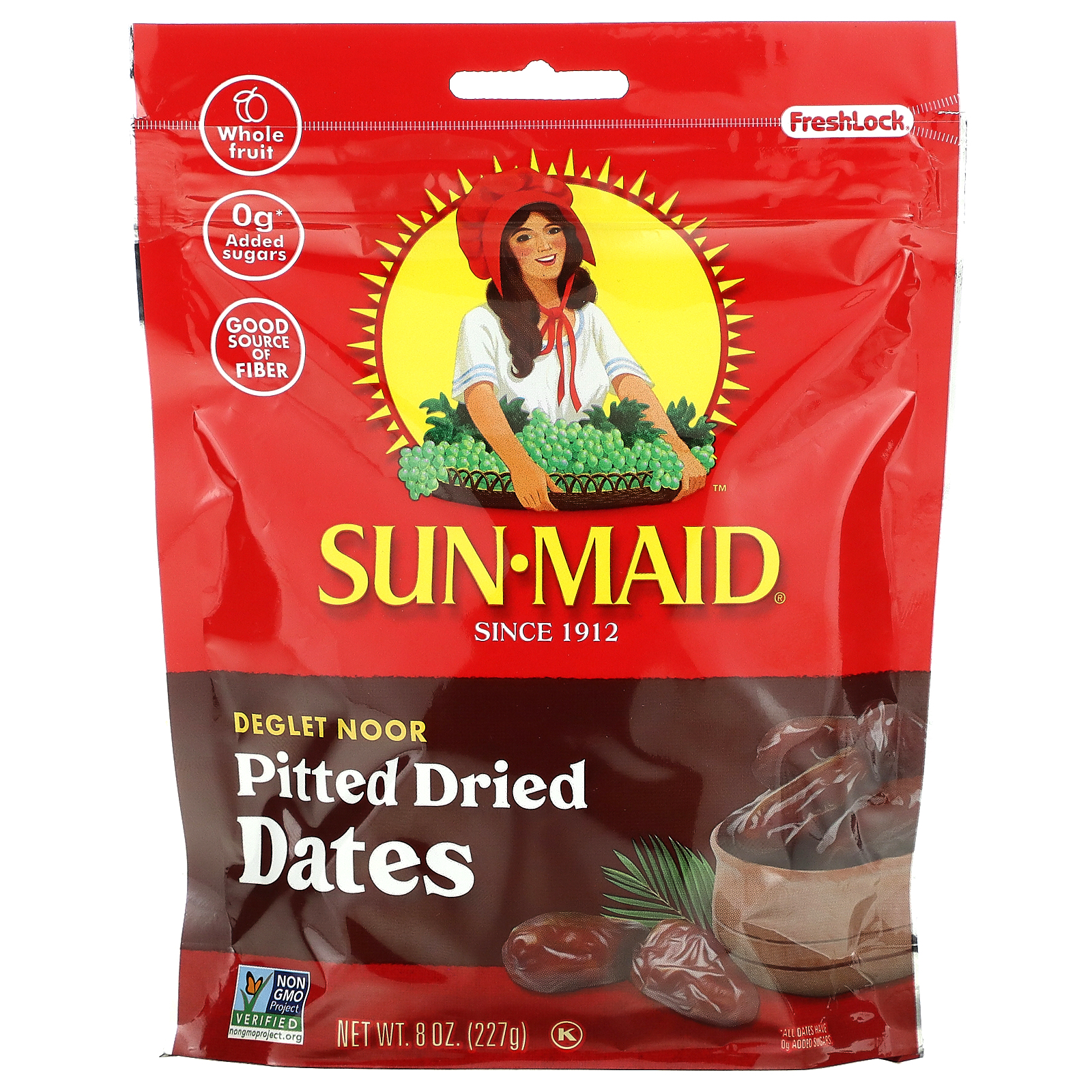 SunMaid, Deglet Noor Pitted Dried Dates, 8 oz (227 g)