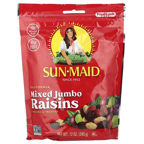 Sun-maid California Mixed Jumbo Raisins, 12 oz (340 g)