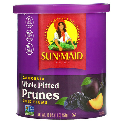 Sun-Maid California Whole Pitted Prunes Dried Plums 16 oz (454 g)