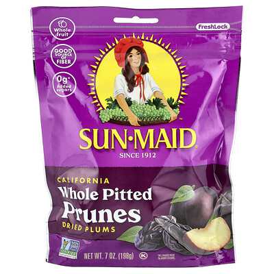 Product Image for Sun-Maid, California Whole Pitted Prunes, Dried Plums, 7 oz (198 g)