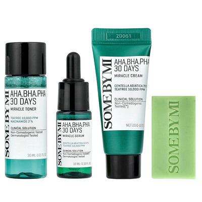 Product Image for SOME BY MI, AHA.BHA.PHA 30 Days Miracle Starter Kit Edition, 4 Piece Kit