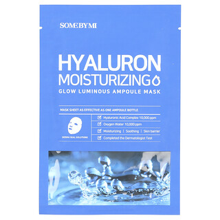 SOME BY MI, Hyaluron Moisturising, Glow Luminous Ampoule Beauty Mask, 1 Sheet Mask, 0.88 oz (25 g)